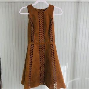 Mossimo Suede Dress Small with Fitted Waist